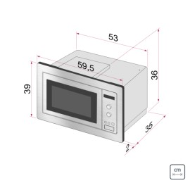 Micro-ondas Embutir Tramontina Inox 60 25 L  Aço Inox 8 Funcoes 94880/003